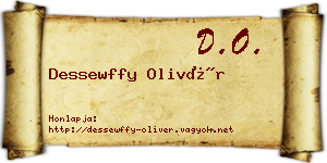 Dessewffy Olivér névjegykártya